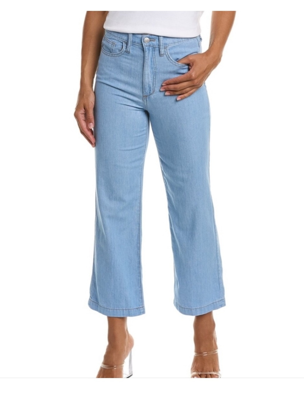 JOE'S Jeans Faithe High-Rise Wide Leg Light Wash Crop‎ Jean Size 27